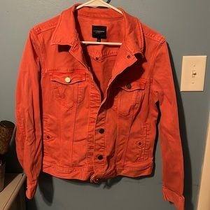 Liverpool - Large Denim Jacket - Pink/Salmon color